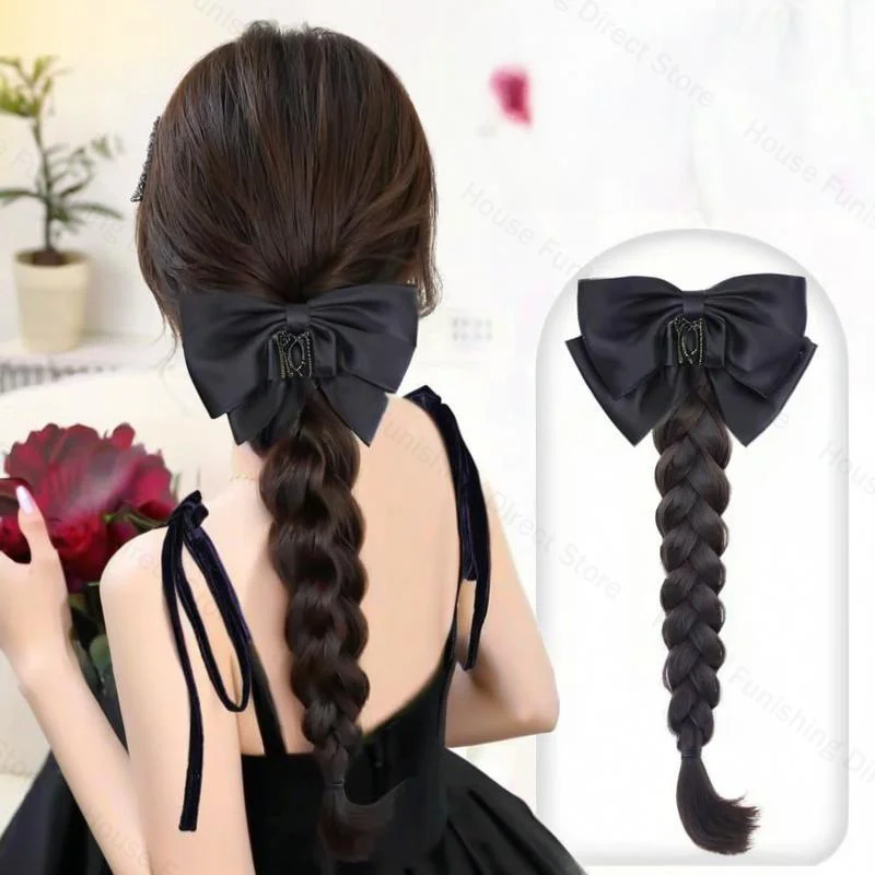 NEW Claw Clip Bow Wig Ponytail - Cosplay Prop Bow ulasan dan harga