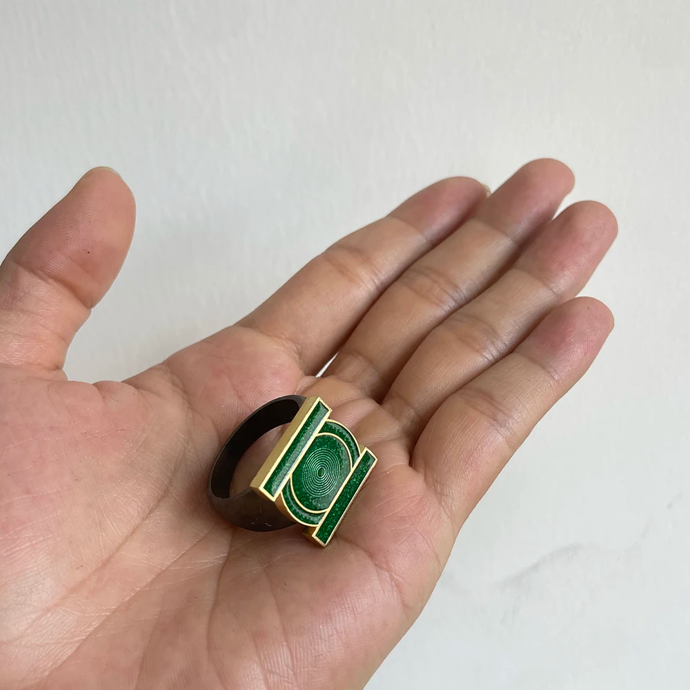 New Green Lantern Corps Ring L - Cosplay Fire Prop ulasan dan harga