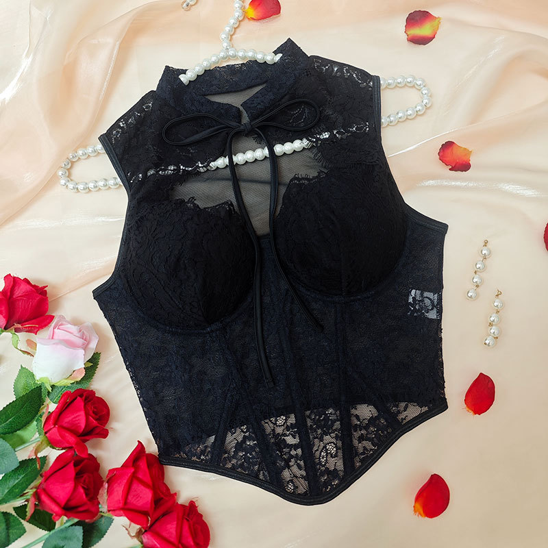 Black Color Lace Fish Bone Cor - Boning Corset Steel ulasan dan harga