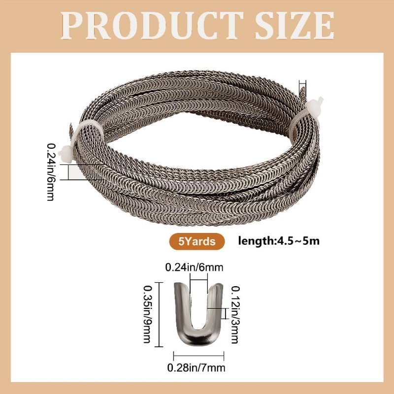 5 Yards Spiral Metal Boning Fl - Boning Corset Steel ulasan dan harga