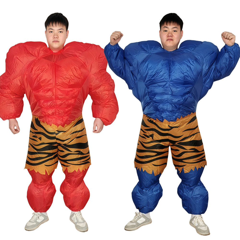 Halloween Blue Red Muscular Ma - Cosplay Prop Business ulasan dan harga
