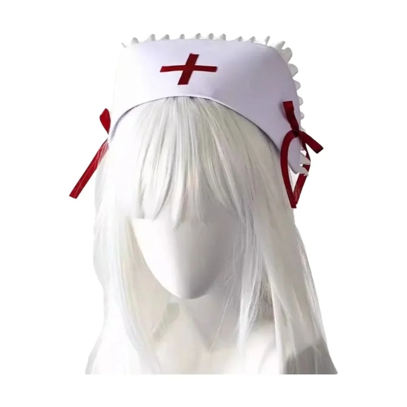 New Y2K Gothic Dark Punk Nurse - Cosplay Prop Bow ulasan dan harga