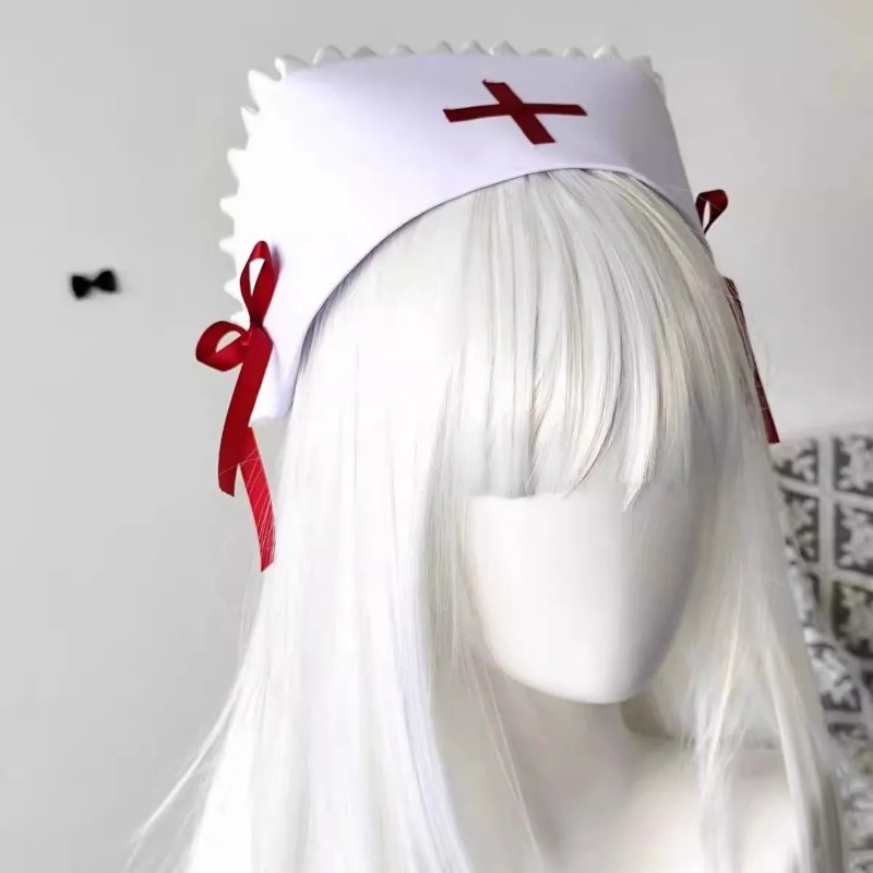 New Y2K Gothic Dark Punk Nurse - Cosplay Prop Bow ulasan dan harga